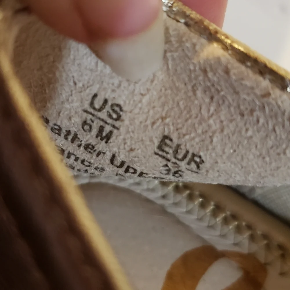 Sam Edelman Khloe Gold Espadrilles Size 6
